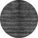 Round Oriental Gray Modern Rug, abs1485gry