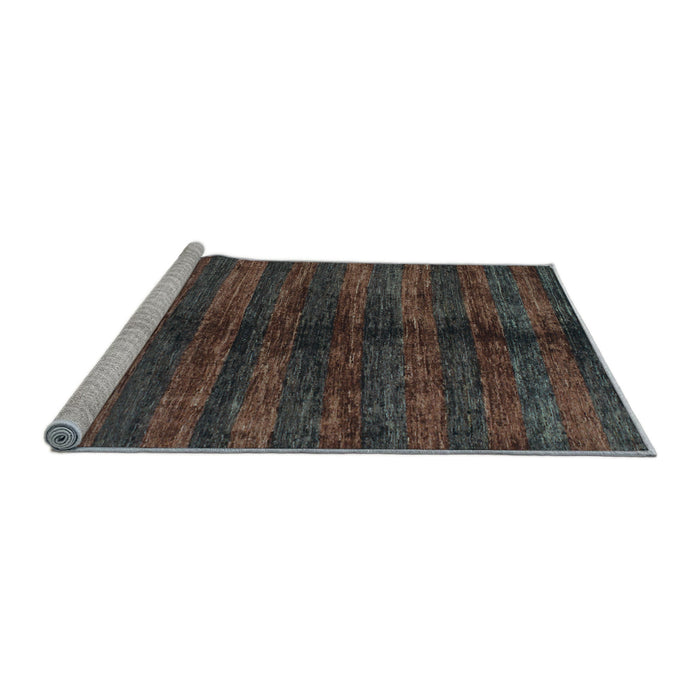 Sideview of Machine Washable Oriental Light Blue Modern Rug, wshabs1485lblu