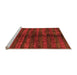 Sideview of Machine Washable Oriental Orange Modern Area Rugs, wshabs1485org