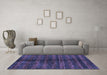 Machine Washable Oriental Blue Modern Rug in a Living Room, wshabs1485blu