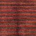 Square Machine Washable Abstract Fire Brick Red Rug, wshabs1485