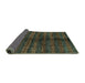 Sideview of Oriental Turquoise Modern Rug, abs1485turq