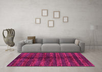 Machine Washable Oriental Pink Modern Rug, wshabs1485pnk