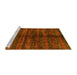 Sideview of Machine Washable Oriental Yellow Modern Rug, wshabs1485yw