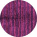 Round Machine Washable Oriental Purple Modern Area Rugs, wshabs1485pur