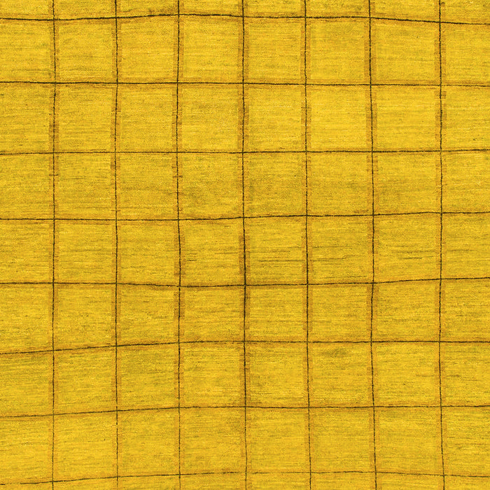 Machine Washable Oriental Yellow Modern Rug, wshabs1486yw