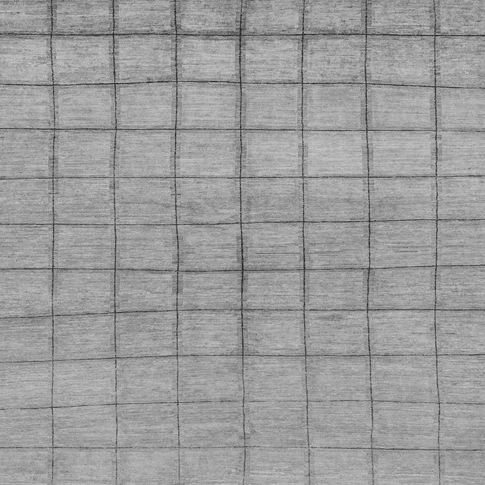 Square Machine Washable Oriental Gray Modern Rug, wshabs1486gry