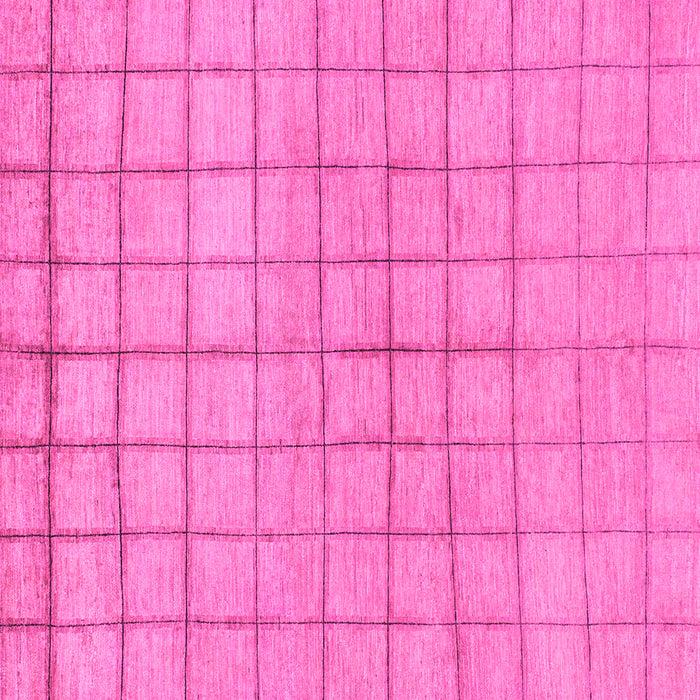 Square Machine Washable Oriental Pink Modern Rug, wshabs1486pnk