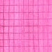 Square Machine Washable Oriental Pink Modern Rug, wshabs1486pnk