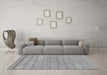 Machine Washable Oriental Gray Modern Rug in a Living Room,, wshabs1486gry