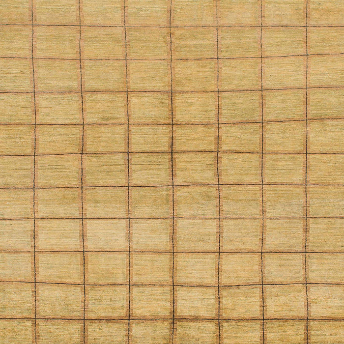 Square Abstract Dark Orange Oriental Rug, abs1486