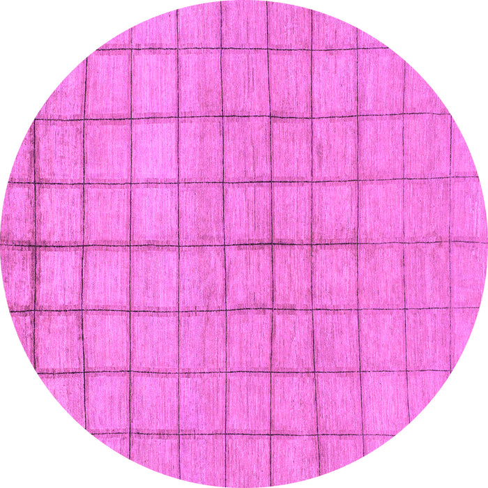 Round Machine Washable Oriental Purple Modern Area Rugs, wshabs1486pur