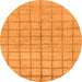 Round Oriental Orange Modern Rug, abs1486org