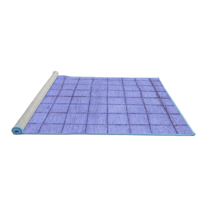 Sideview of Machine Washable Oriental Blue Modern Rug, wshabs1486blu