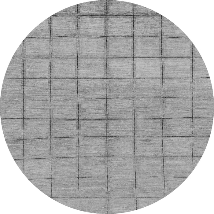 Round Oriental Gray Modern Rug, abs1486gry