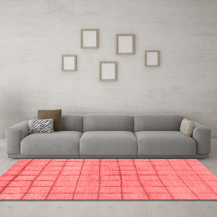 Modern Red Washable Rugs