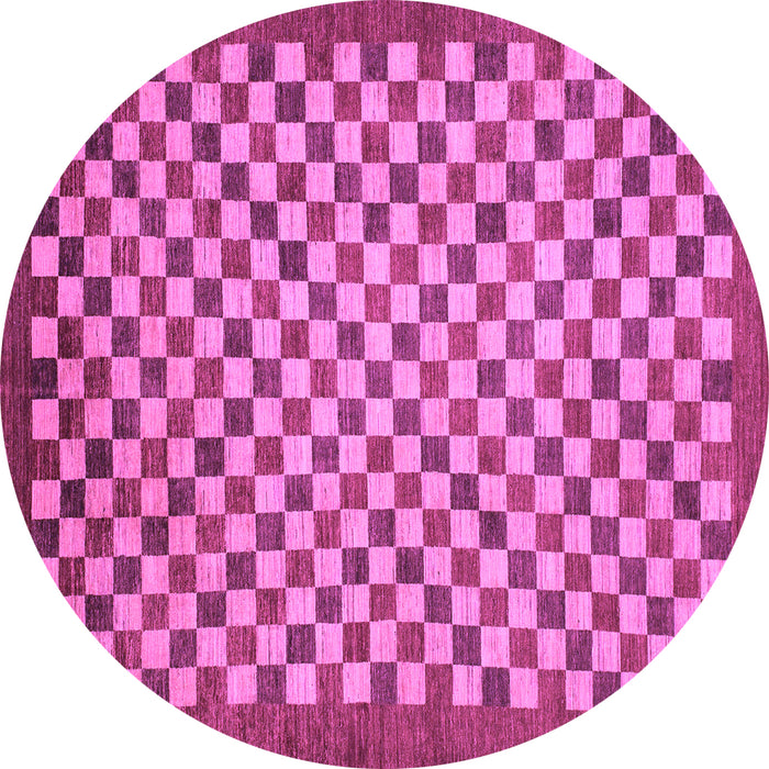 Round Oriental Purple Modern Rug, abs1487pur