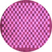 Round Oriental Purple Modern Rug, abs1487pur