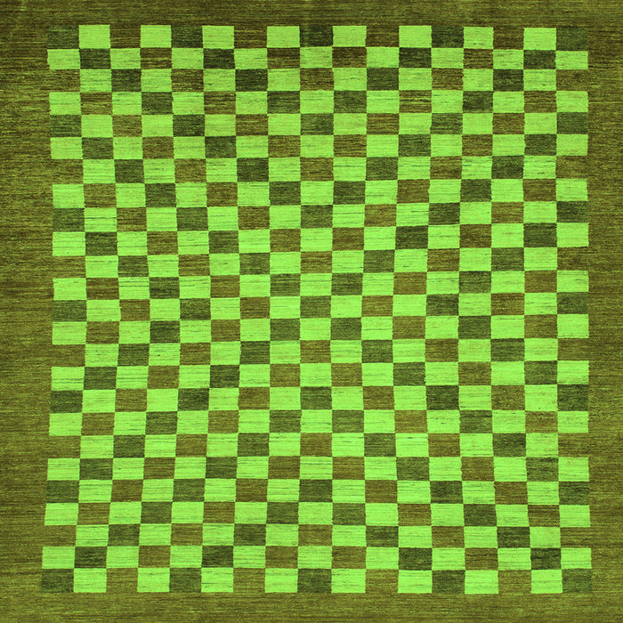 Square Oriental Green Modern Rug, abs1487grn
