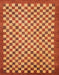 Machine Washable Abstract Orange Rug, wshabs1487