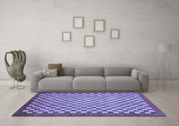 Machine Washable Oriental Blue Modern Rug, wshabs1487blu