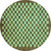 Round Oriental Turquoise Modern Rug, abs1487turq