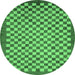 Round Oriental Emerald Green Modern Rug, abs1487emgrn