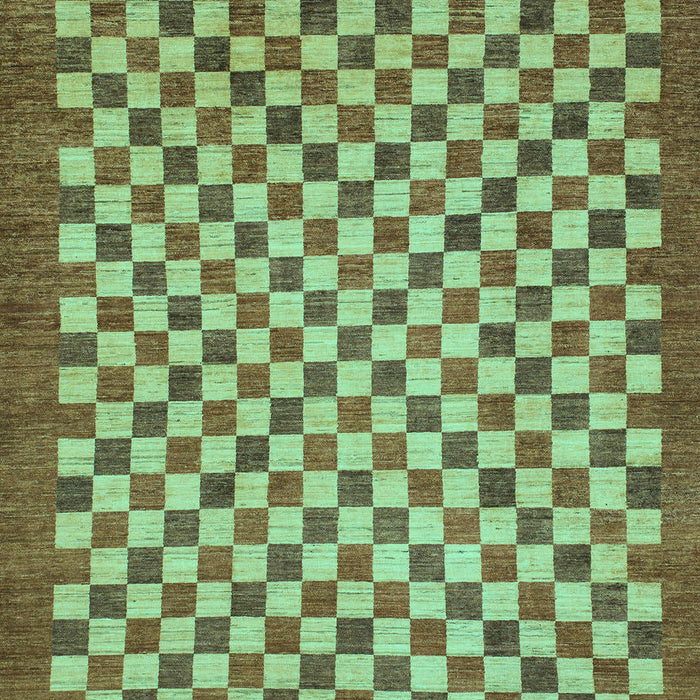 Machine Washable Oriental Turquoise Modern Area Rugs, wshabs1487turq