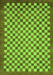 Machine Washable Oriental Green Modern Area Rugs, wshabs1487grn