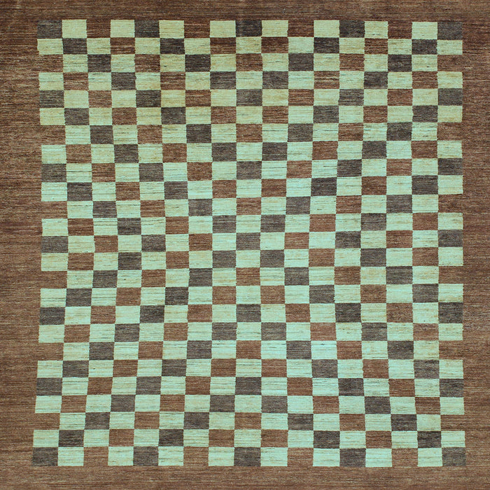 Square Oriental Light Blue Modern Rug, abs1487lblu