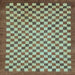 Square Oriental Light Blue Modern Rug, abs1487lblu