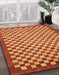 Abstract Orange Oriental Rug in Family Room, abs1487