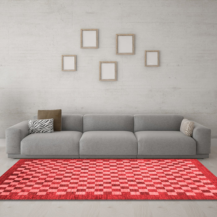 Modern Red Washable Rugs