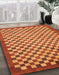 Machine Washable Abstract Orange Rug in a Family Room, wshabs1487