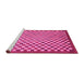 Sideview of Machine Washable Oriental Pink Modern Rug, wshabs1487pnk