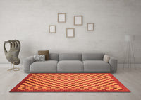 Machine Washable Oriental Orange Modern Rug, wshabs1487org