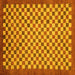 Square Oriental Yellow Modern Rug, abs1487yw