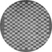 Round Oriental Gray Modern Rug, abs1487gry