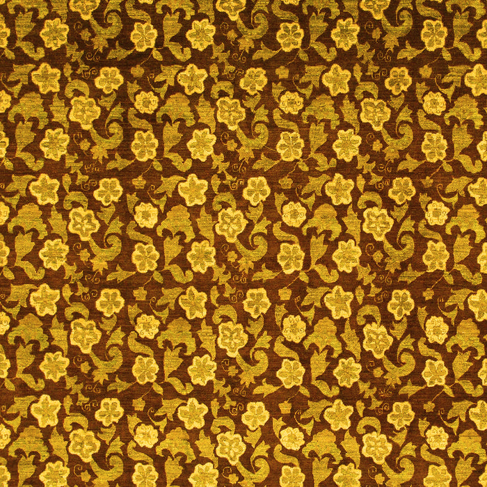 Machine Washable Abstract Yellow Modern Rug, wshabs1488yw