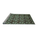 Sideview of Machine Washable Abstract Light Blue Modern Rug, wshabs1488lblu