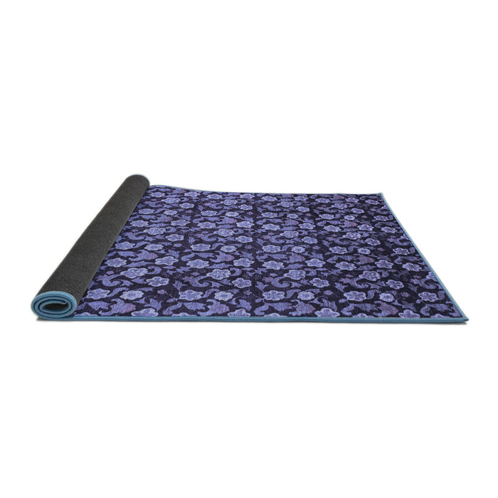 Sideview of Abstract Blue Modern Rug, abs1488blu