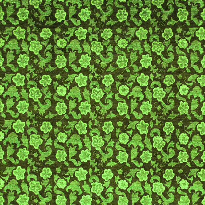 Machine Washable Abstract Green Modern Area Rugs, wshabs1488grn