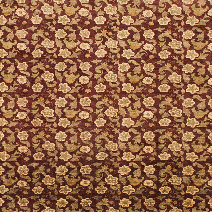 Square Machine Washable Abstract Saffron Red Rug, wshabs1488