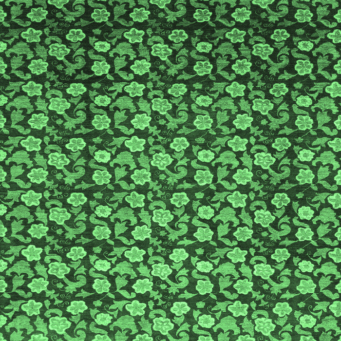 Square Abstract Emerald Green Modern Rug, abs1488emgrn