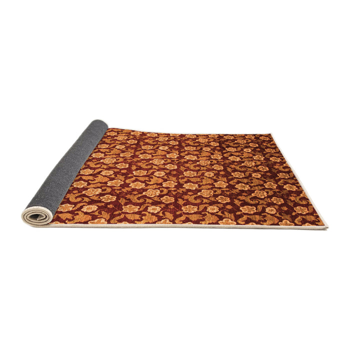 Sideview of Abstract Orange Modern Rug, abs1488org