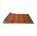 Sideview of Abstract Orange Modern Rug, abs1488org