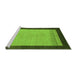 Sideview of Machine Washable Abstract Green Modern Area Rugs, wshabs1489grn