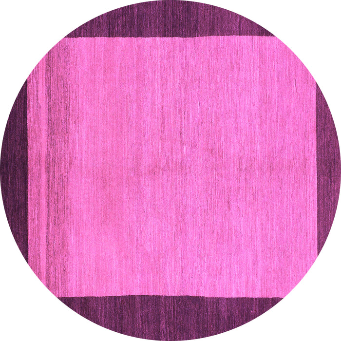 Round Abstract Purple Modern Rug, abs1489pur