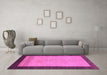 Machine Washable Abstract Purple Modern Area Rugs in a Living Room, wshabs1489pur