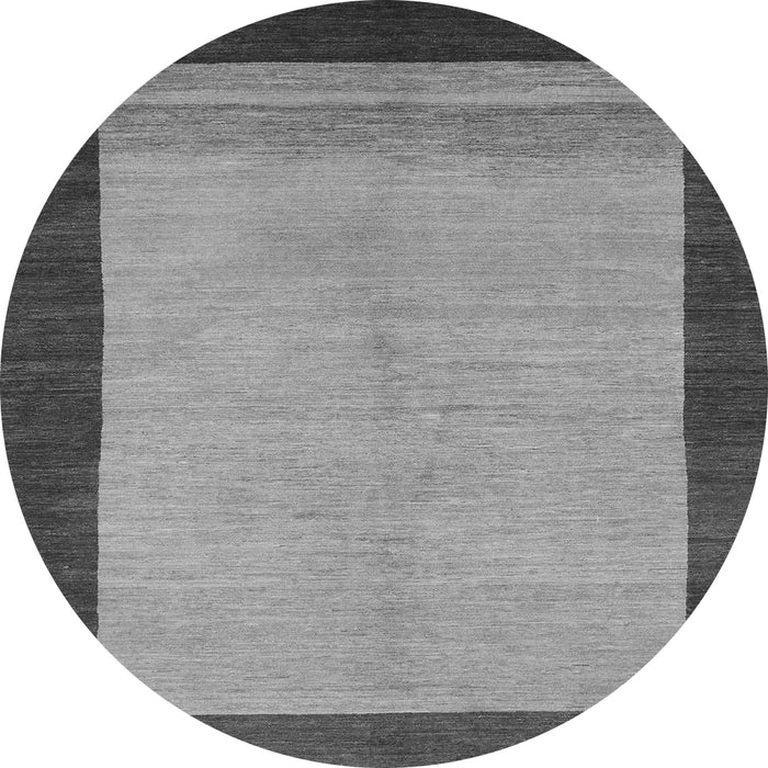 Round Abstract Gray Modern Rug, abs1489gry